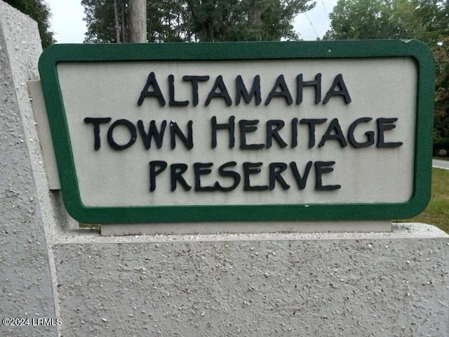 view of community sign