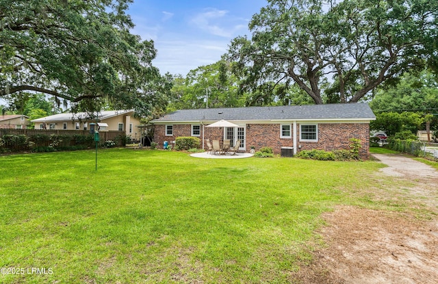 906 Belleview Cir E, Beaufort, SC 29902 - rear view of house featuring a patio area, brick siding, and cooling unit