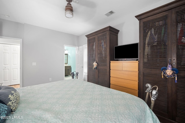 5 Regent Ave, Bluffton, SC 29910 - bedroom featuring ensuite bath and ceiling fan