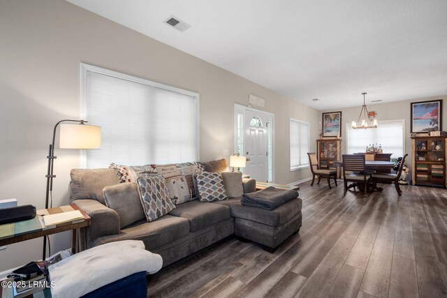 5 Regent Ave, Bluffton, SC 29910 - living room with a chandelier and wood finished floors
