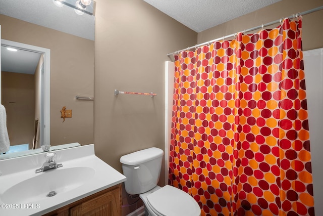 5 Regent Ave, Bluffton, SC 29910 - bathroom featuring vanity, a textured ceiling, and a shower with curtain