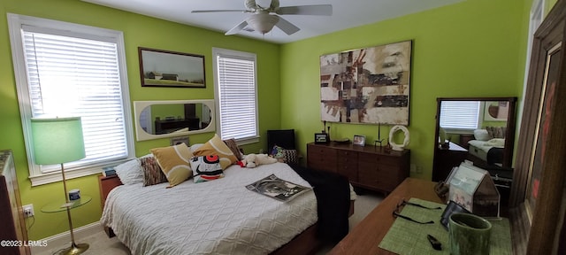 45 Holbrook Dr, Beaufort, SC 29902 - bedroom with multiple windows, ceiling fan, and carpet flooring