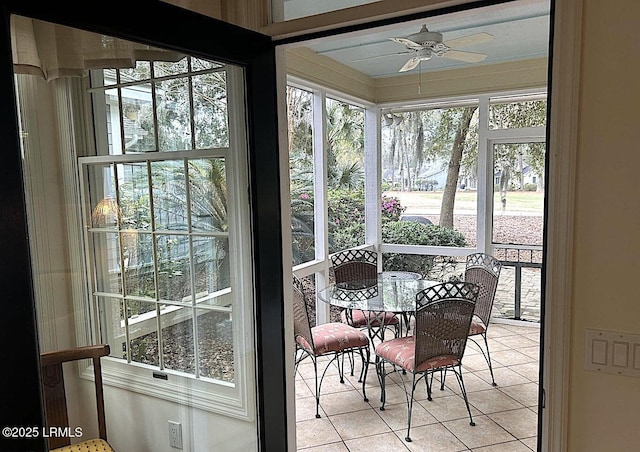 144 Locust Fence Rd, Saint Helena Island, SC 29920 - sunroom / solarium with ceiling fan
