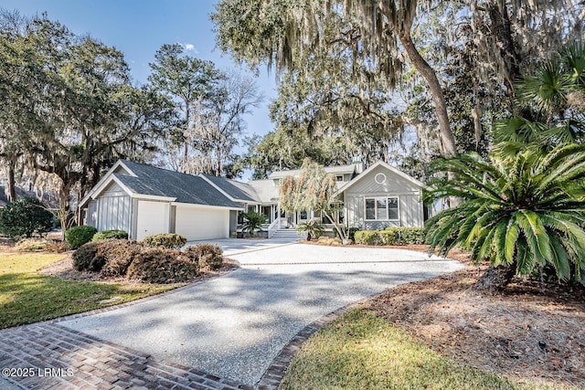 ranch-style home with a garage