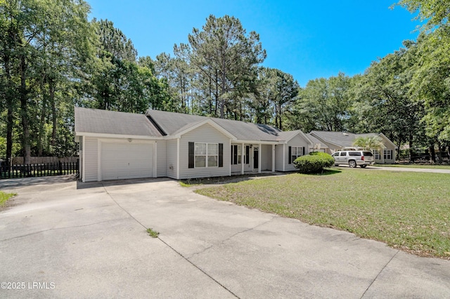 16 Star Magnolia Ct, Beaufort, SC 29907 - single story home with a garage, driveway, and view of scattered trees