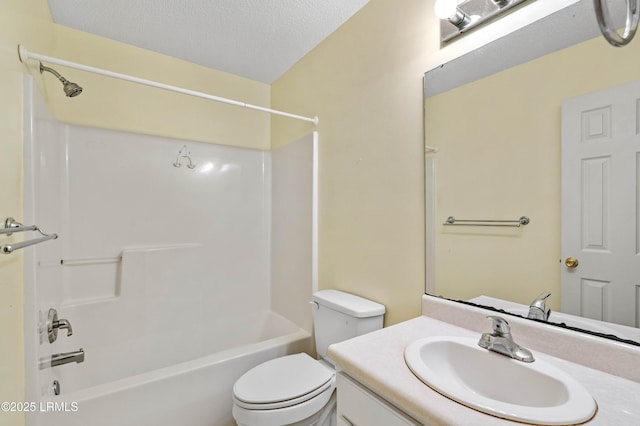 16 Star Magnolia Ct, Beaufort, SC 29907 - bathroom with bathing tub / shower combination, vanity, toilet, and a textured ceiling