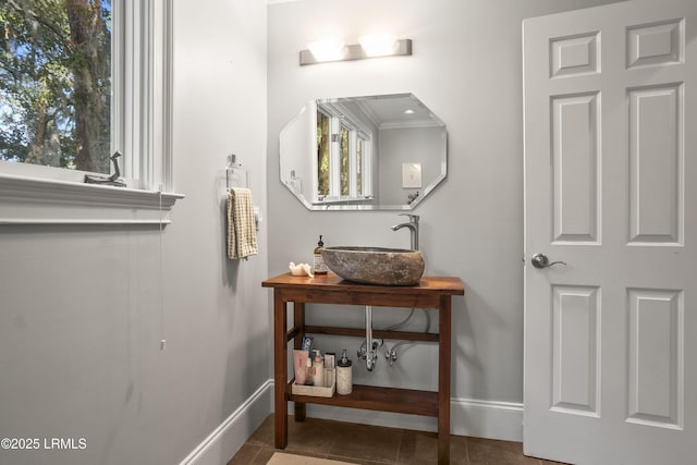 105 Bartram Dr, Beaufort, SC 29902 - bathroom with tile patterned flooring and crown molding