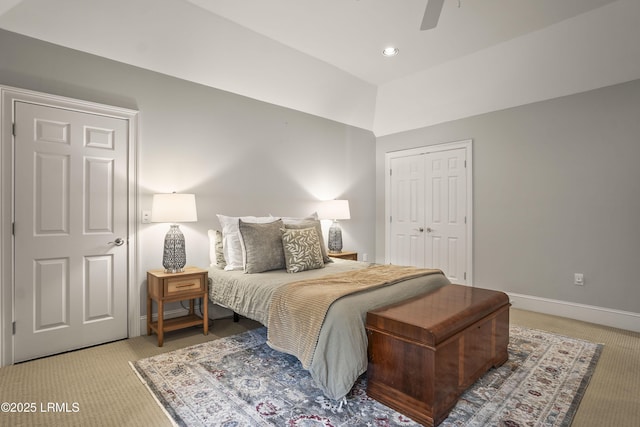 105 Bartram Dr, Beaufort, SC 29902 - bedroom featuring light carpet, a closet, and ceiling fan