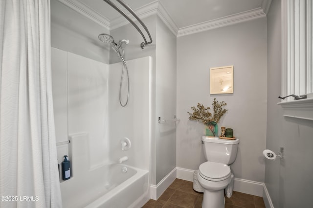 105 Bartram Dr, Beaufort, SC 29902 - full bathroom with ornamental molding, shower / tub combo, and tile patterned flooring