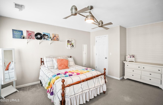 31 Shadow Moss Dr, Beaufort, SC 29906 - bedroom featuring baseboards, a ceiling fan, visible vents, and carpet floors