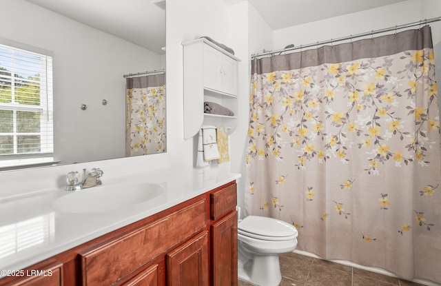 31 Shadow Moss Dr, Beaufort, SC 29906 - full bath with toilet, vanity, a shower with shower curtain, and tile patterned flooring