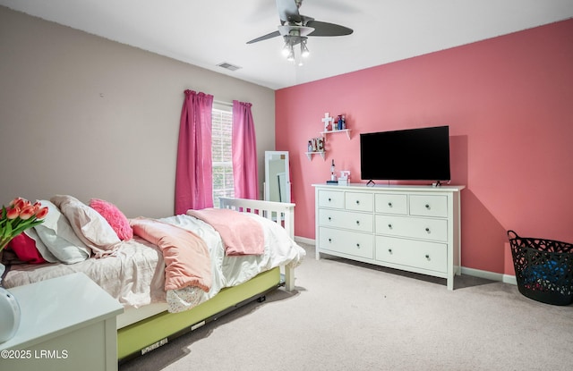 31 Shadow Moss Dr, Beaufort, SC 29906 - bedroom featuring a ceiling fan, baseboards, carpet, and visible vents