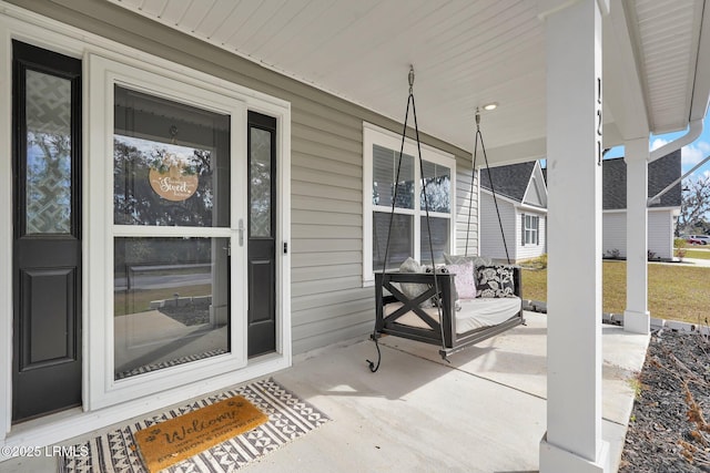 view of patio / terrace with a porch