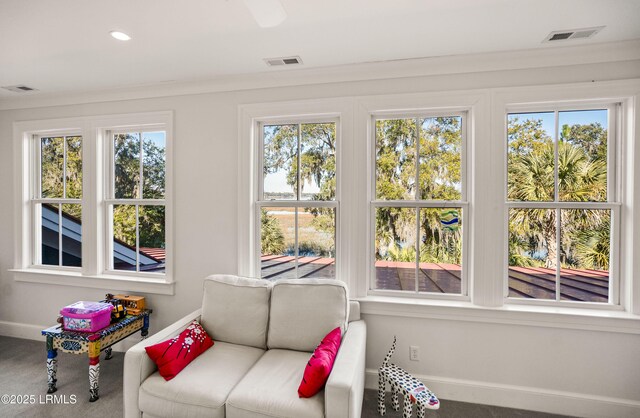 sunroom / solarium with plenty of natural light