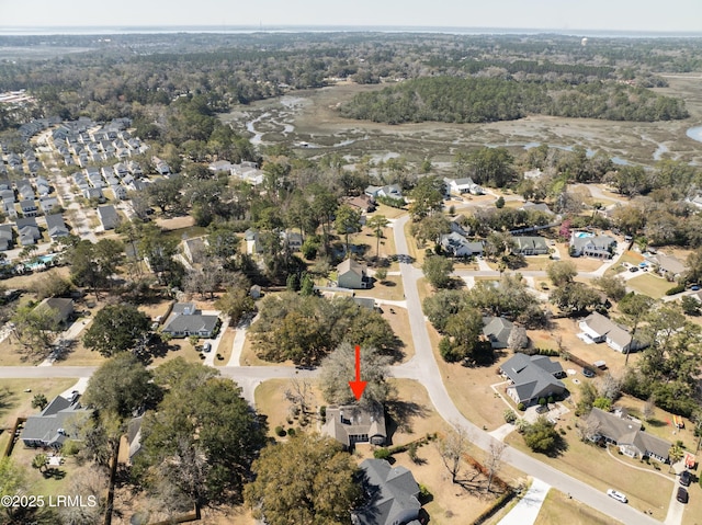 drone / aerial view featuring a residential view