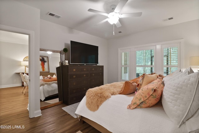17 Marlowe Way Unit 1, Bluffton, SC 29910 - bedroom featuring wood finished floors, baseboards, and a ceiling fan