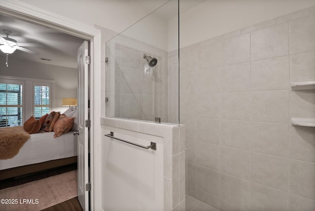 17 Marlowe Way Unit 1, Bluffton, SC 29910 - full bath featuring ensuite bath, walk in shower, and ceiling fan