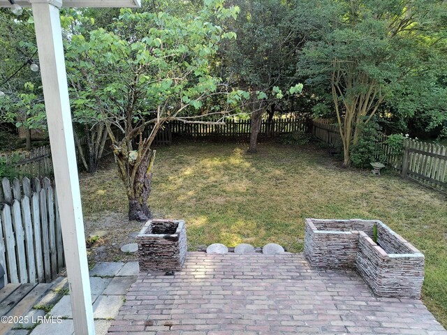 1317 Broad St, Beaufort, SC 29902 - view of yard with a fenced backyard and a patio area