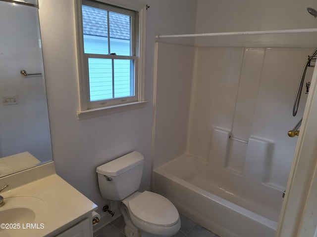 1317 Broad St, Beaufort, SC 29902 - bathroom with tile patterned floors, toilet, vanity, and  shower combination