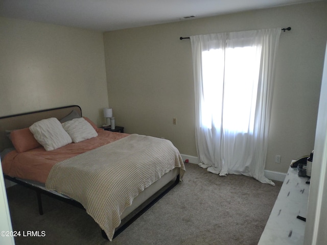 view of carpeted bedroom