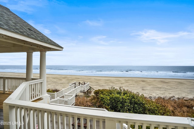 water view with a beach view