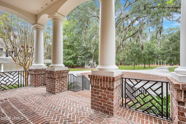 view of patio / terrace featuring covered porch