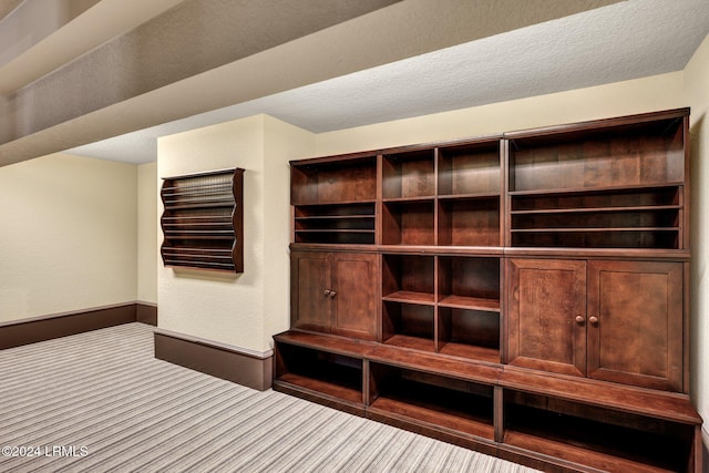 mudroom featuring dark carpet