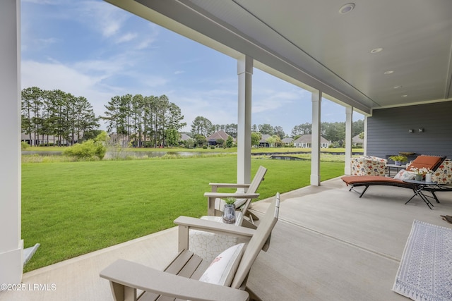 782 Azalea Dr, Hardeeville, SC 29927 - view of patio with a water view