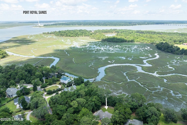 70 Dolphin Point Dr, Beaufort, SC 29907 - aerial overview of property's location featuring a large body of water