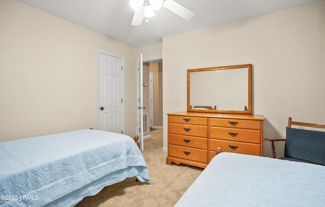 28 Walnut Hill St, Beaufort, SC 29907 - bedroom with light carpet and a ceiling fan
