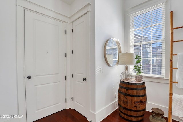 10 Abbey Row Unit 1A, Beaufort, SC 29906 - foyer with dark wood finished floors, baseboards, and a wealth of natural light