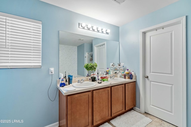 bathroom with vanity