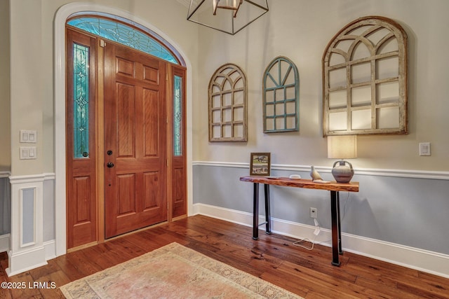 entryway featuring hardwood / wood-style floors