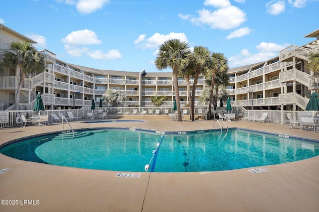 view of pool with a patio area