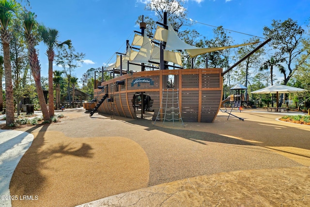 exterior space featuring a playground