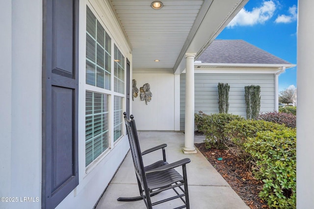 view of patio / terrace featuring covered porch