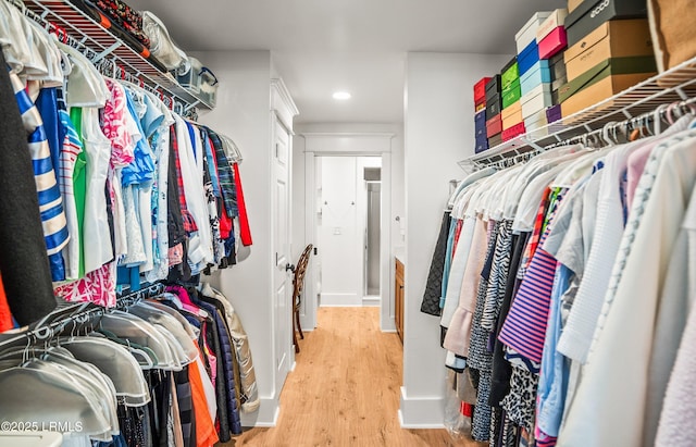 22 Harford Unit B, Beaufort, SC 29906 - walk in closet featuring wood finished floors
