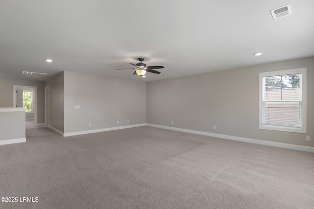 587 Hulston Landing Rd, Bluffton, SC 29909 - spare room with light carpet, recessed lighting, and a ceiling fan