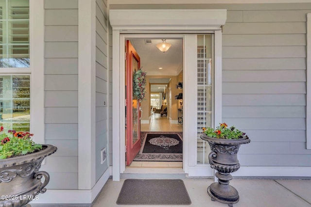 view of doorway to property