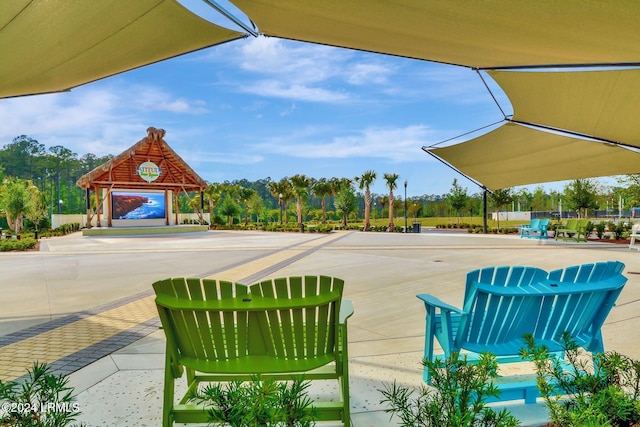 view of property's community featuring a gazebo