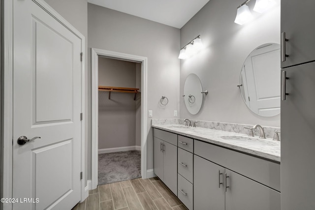 bathroom with vanity