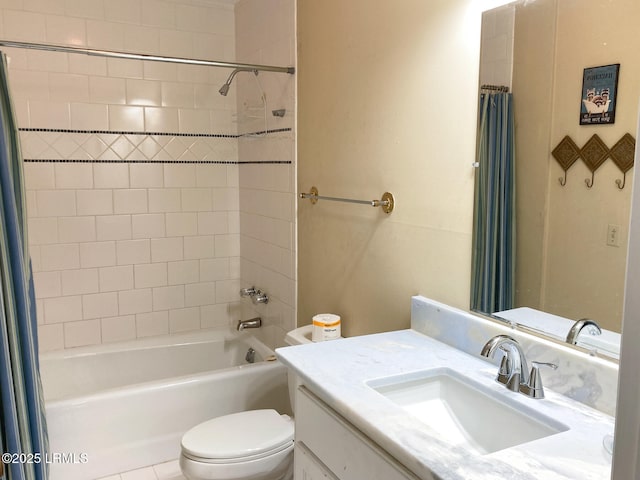 101 Ocean Point Dr, Fripp Island, SC 29920 - full bathroom featuring toilet, shower / tub combo, and vanity