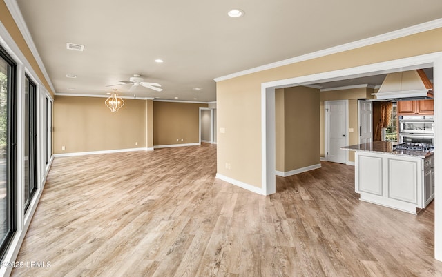 83 Sunset Blvd, Beaufort, SC 29907 - interior space featuring recessed lighting, custom exhaust hood, ornamental molding, baseboards, and visible vents