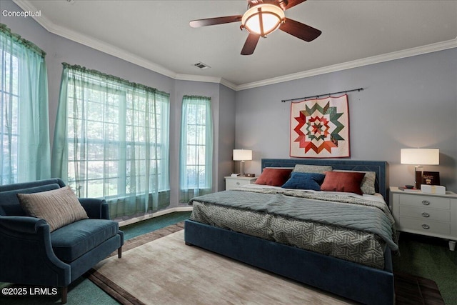 52 Summerplace Dr, Bluffton, SC 29909 - bedroom with ornamental molding and ceiling fan