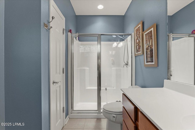 52 Summerplace Dr, Bluffton, SC 29909 - full bath featuring a shower stall, toilet, vanity, and tile patterned floors