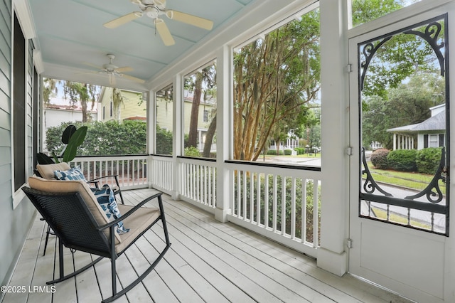 89 Bostick Cir, Beaufort, SC 29902 - sunroom with ceiling fan and healthy amount of natural light