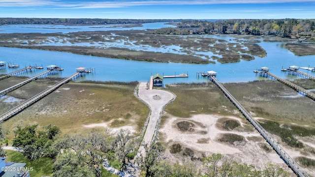 89 Bostick Cir, Beaufort, SC 29902 - aerial overview of property's location with a large body of water