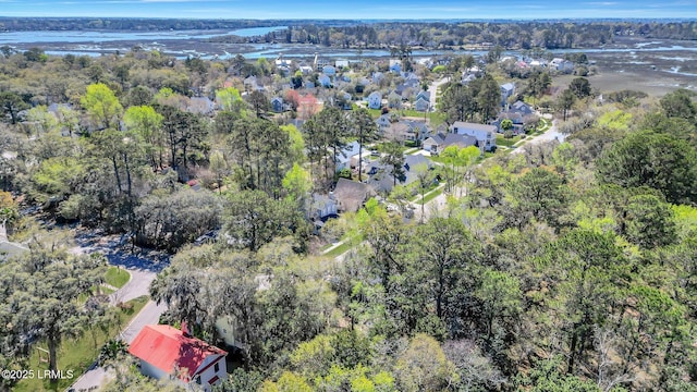 89 Bostick Cir, Beaufort, SC 29902 - aerial overview of property's location featuring a large body of water and nearby suburban area