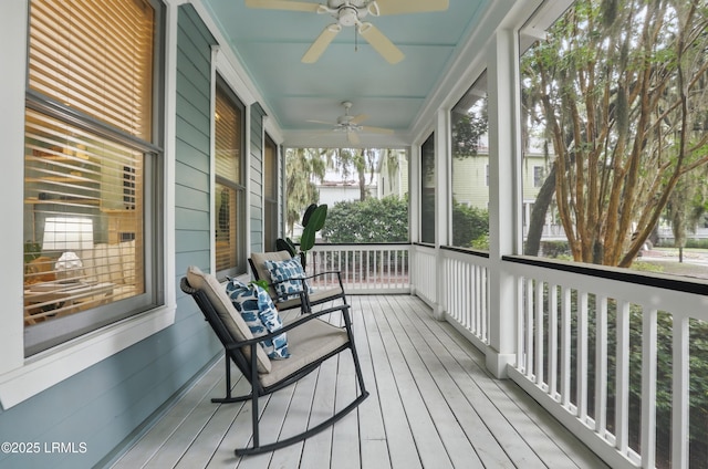89 Bostick Cir, Beaufort, SC 29902 - sunroom / solarium with a ceiling fan