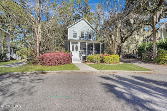 89 Bostick Cir, Beaufort, SC 29902 - view of front facade featuring a sunroom
